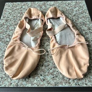 Bloch Ballet Dance Shoes Women’s 7.5B Elastic Strap Leather Performances‎ Pink